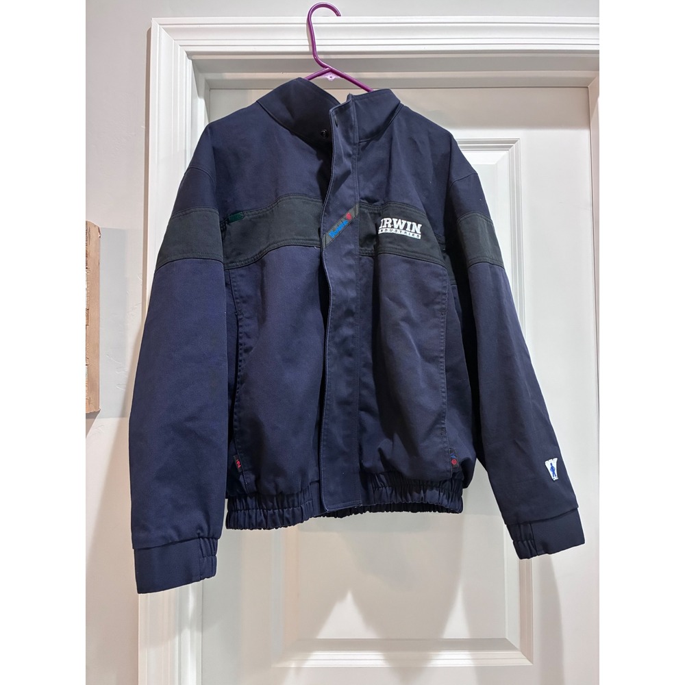 Workrite FR Bomber Jacket Mens Medium‎ Navy Irwin Industries